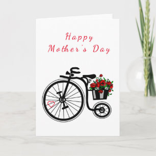 Flowers Bike Mother's Day Card