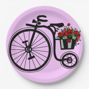 Flowers Bike Paper Plates Your Colours