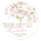 Flowers & Birdcages Thank You Baby Shower Sticker
