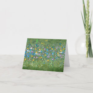 Flowers Birds and Butterflies Thank You Card