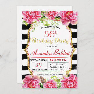 FLOWERS BIRTHDAY PARTY INVITATION