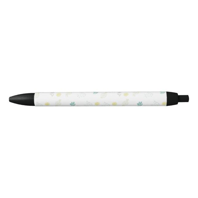 Flowers Black Ink Pen (Front)