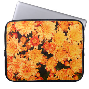 Flowers bloom background laptop sleeve