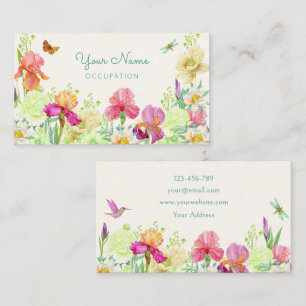 Flowers bloom business card