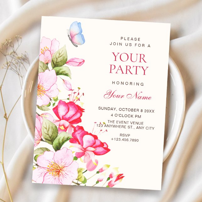 Flowers bloom invitation (Creator Uploaded)