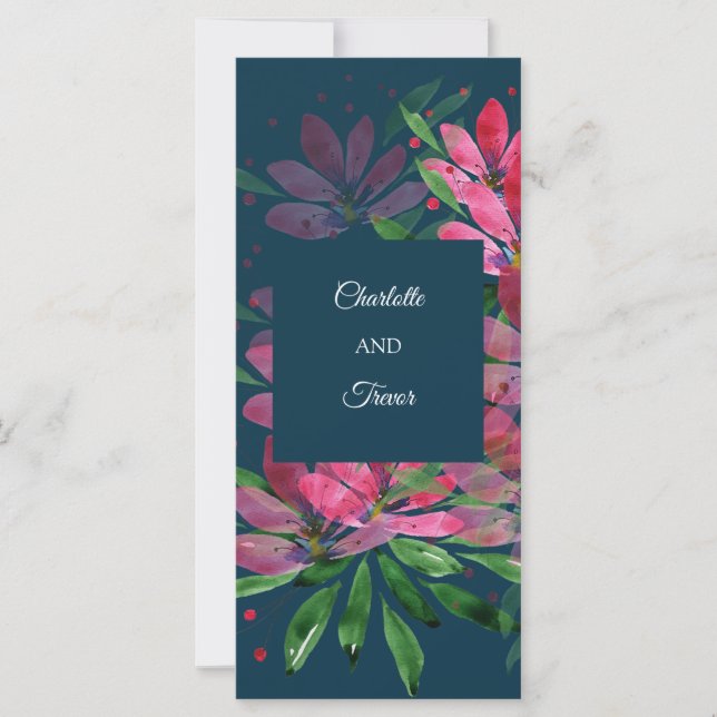 Flowers Bloom Original Art Work Watercolor Card (Front)