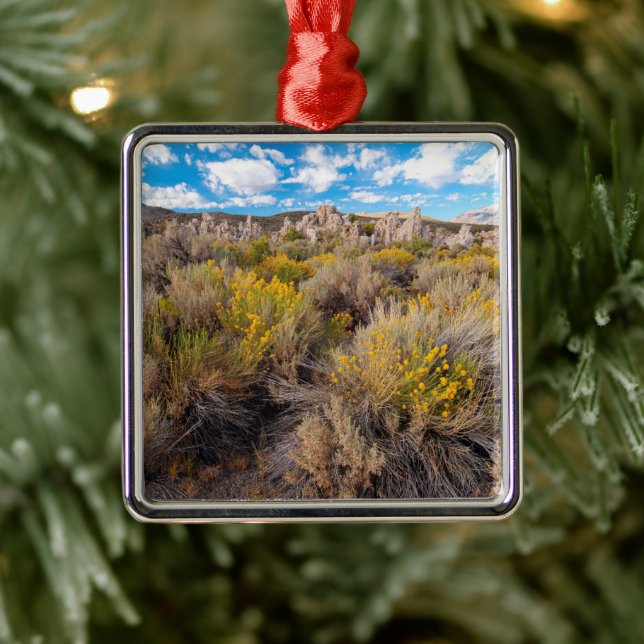 Flowers | Blooming Sagebrush California Metal Ornament (Tree)