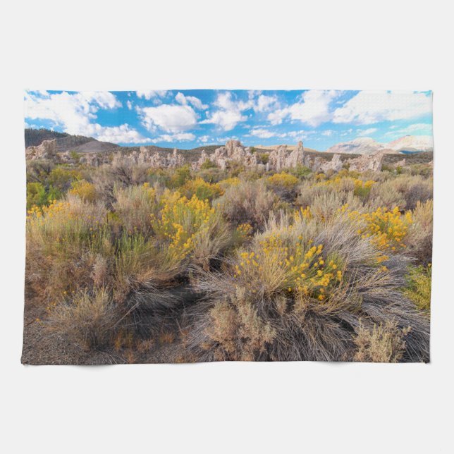 Flowers | Blooming Sagebrush California Tea Towel (Horizontal)
