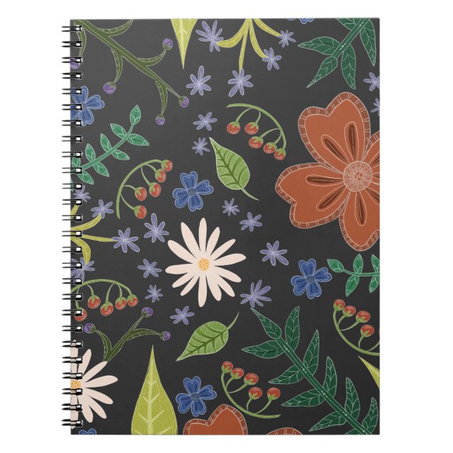Flowers Boho Indie Hippie Aesthetic Original Notebook (Front)