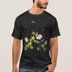 Flowers Botanical Plants Illustration T-Shirt