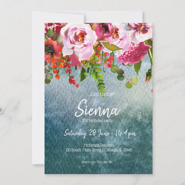 Flowers bouquet for all occasions invitation (Front)