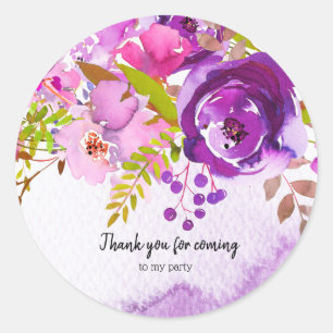 Flowers bouquet for all occassions classic round sticker