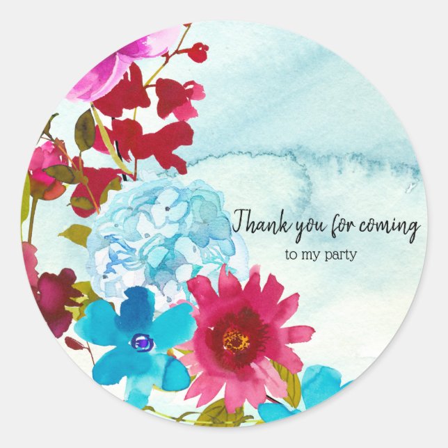 Flowers bouquet for all occassions classic round sticker (Front)