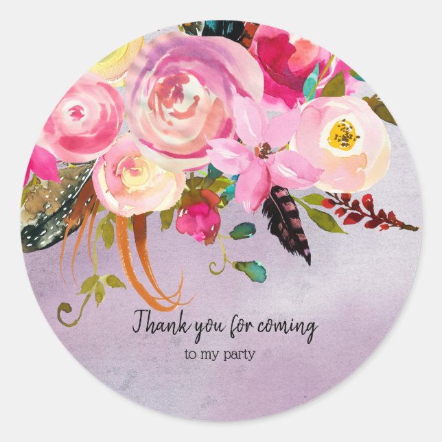 Flowers bouquet for all occassions classic round sticker (Front)
