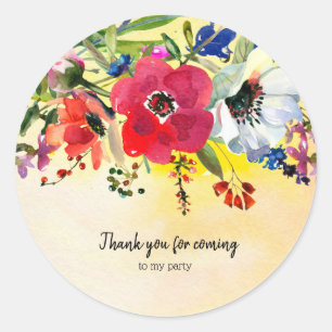 Flowers bouquet for all occassions classic round sticker