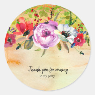 Flowers bouquet for all occassions classic round sticker