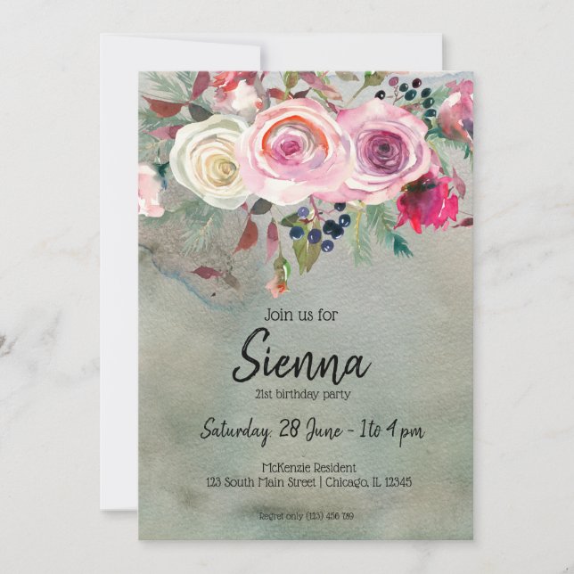 Flowers bouquet for all occassions invitation (Front)