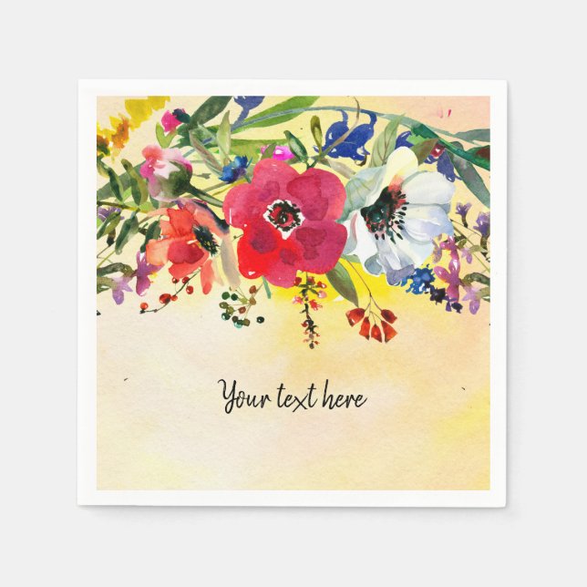 Flowers bouquet for all occassions napkin (Front)