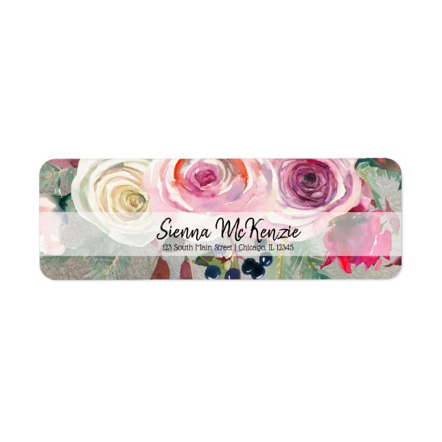 Flowers bouquet for all occassions return address label (Front)