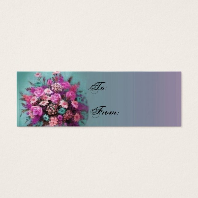 Flowers Bouquet Gift Tag (Front)
