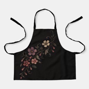 Flowers Bouquet On Black Apron