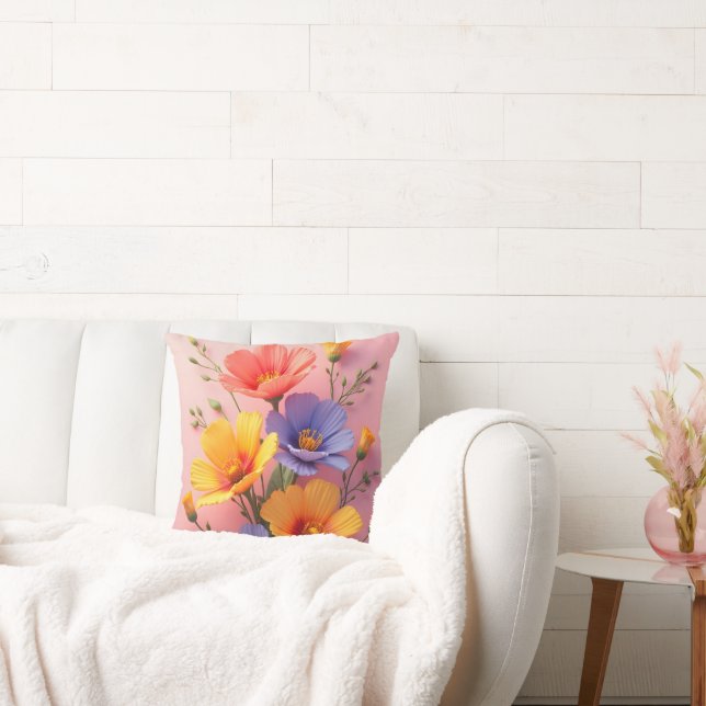 flowers bouquetThrow Pillow (Couch)