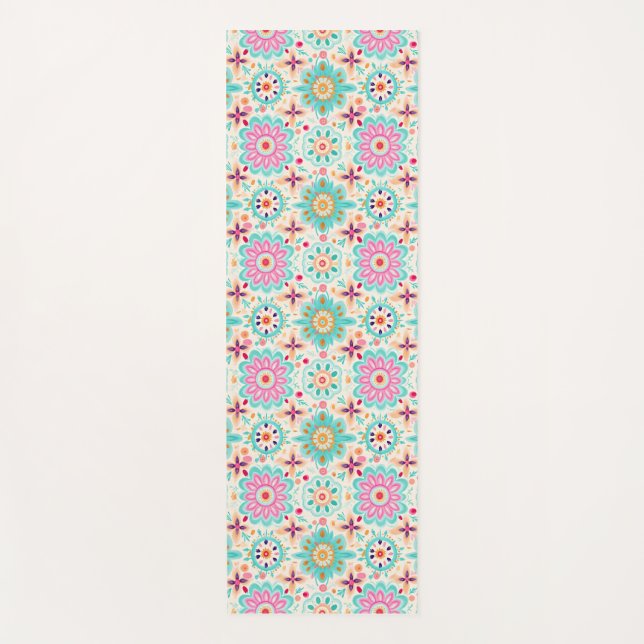 Flowers Bring Colour To Your World Yoga Mat (Front)