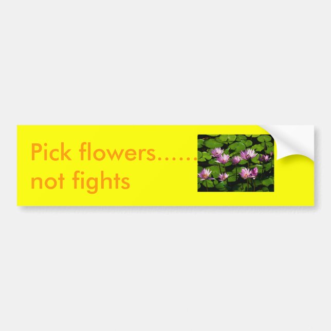 Flowers Bumper Sticker (Front)