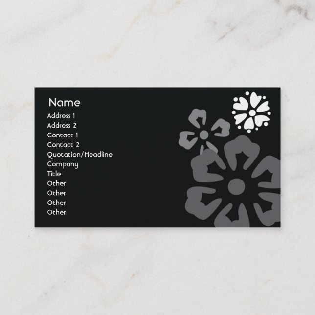 Flowers - Business Card (Front)