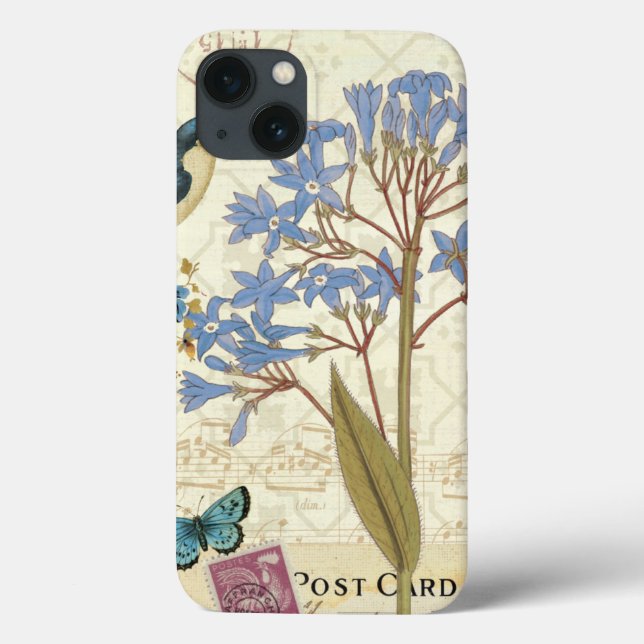 Flowers, Butterflies, and Bird Collage Case-Mate iPhone Case (Back)