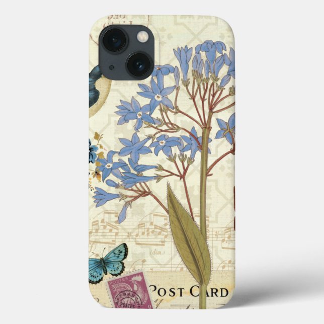Flowers, Butterflies, and Bird Collage Case-Mate iPhone Case (Back)