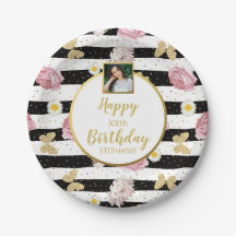 Flowers Butterflies, Birthday, Custom Photo Text