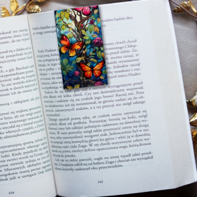 Flowers & Butterflies Folding Bookmarks Bookmarker Business Card (Creator Uploaded)