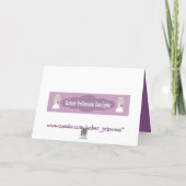 Flowers & Butterflies Purple Retro Recovery Card (Back)