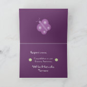Flowers & Butterflies Purple Retro Recovery Card (Inside)
