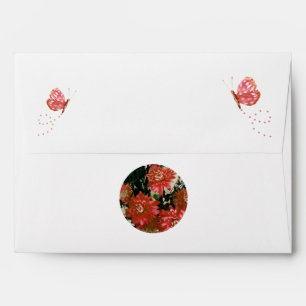 Flowers Butterflies Rustic Country Envelope