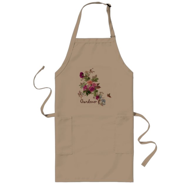 Flowers & Butterfly l Garden of Happiness Long Apron (Front)
