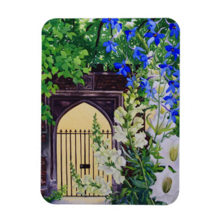 Flowers by a sunlit gateway 2008 magnet