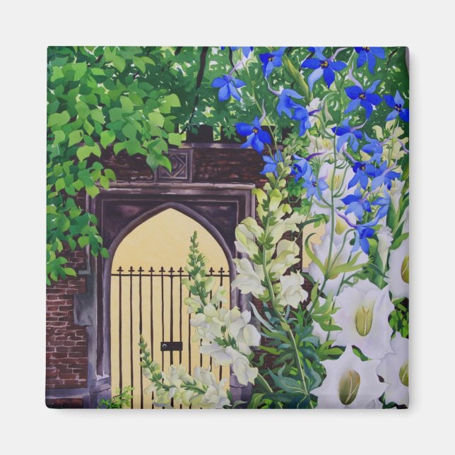 Flowers by a sunlit gateway 2008 magnet (Front)