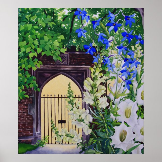 Flowers by a sunlit gateway 2008 poster (Front)