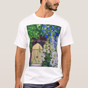 Flowers by a sunlit gateway 2008 T-Shirt