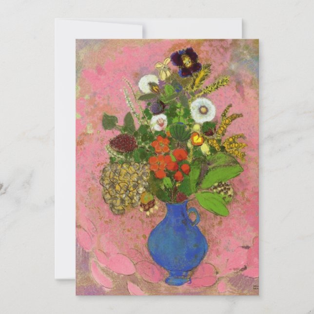 Flowers, by Odilon Redon Card (Front)