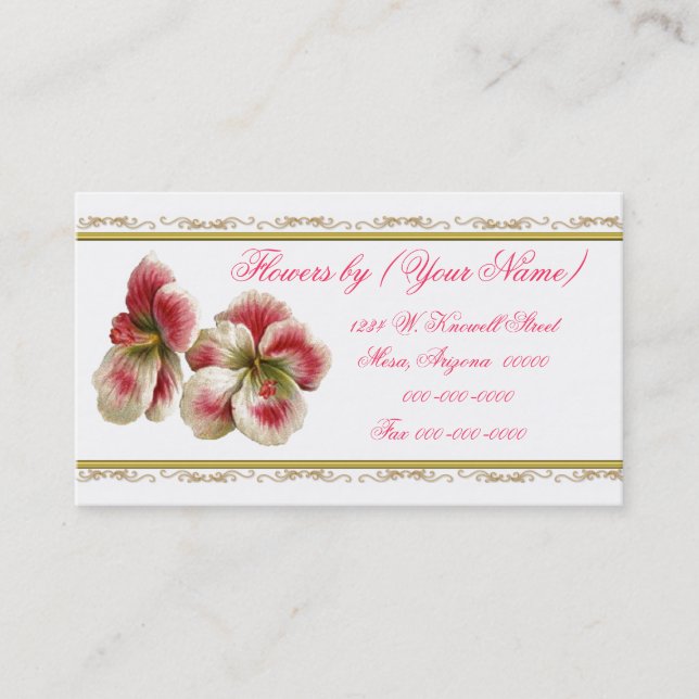 Flowers By (Or?) Business Card (Front)