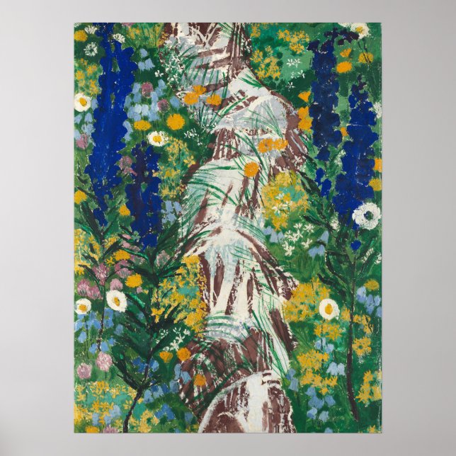 Flowers by The Stream | August Babberger Poster (Front)