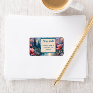 Flowers by the Waterside Address Label