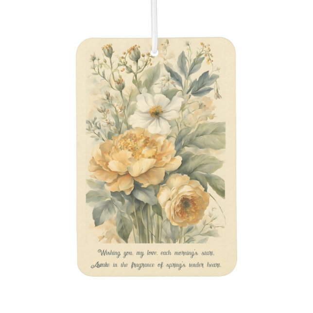 Flowers  car air freshener (Front)