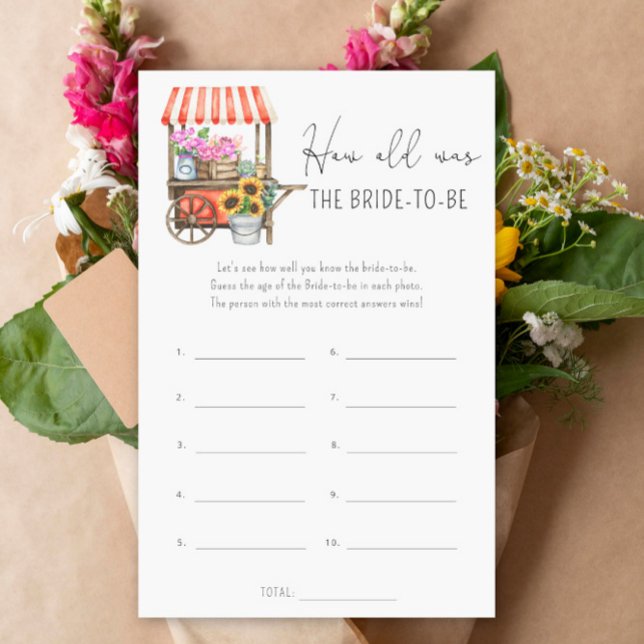 Flowers cart - How old was the bride to be (Creator Uploaded)