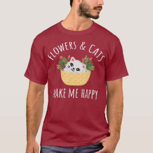 Flowers Cats Florist T-Shirt