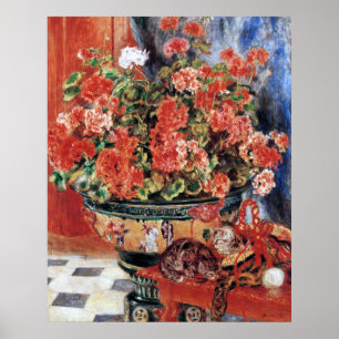 Flowers & Cats - Impressionist Art Print - Renoir