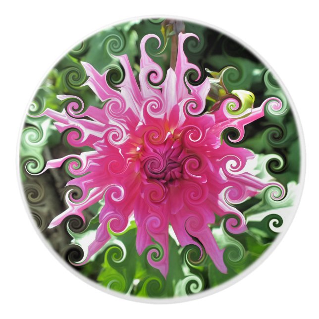 FLOWERS CERAMIC KNOB (Front)